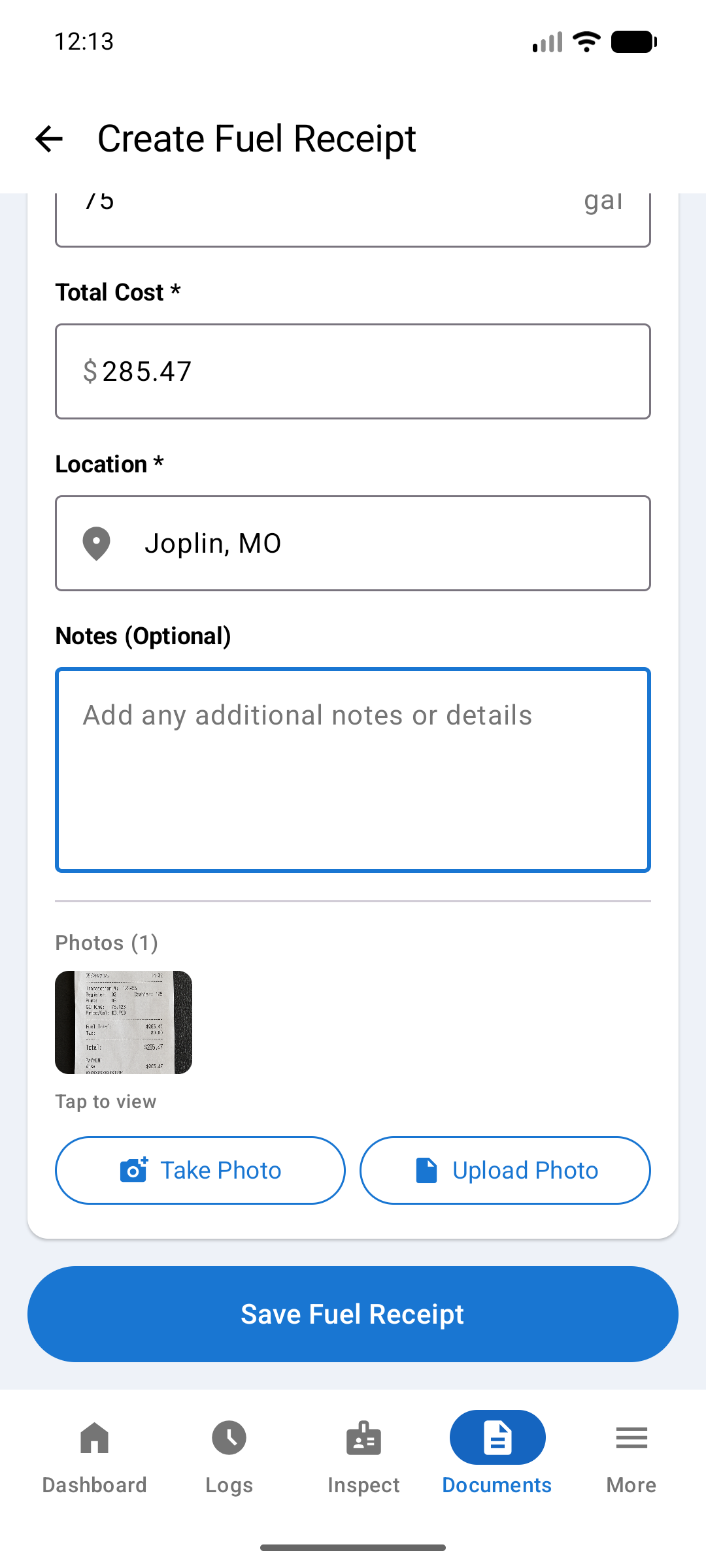 Document form